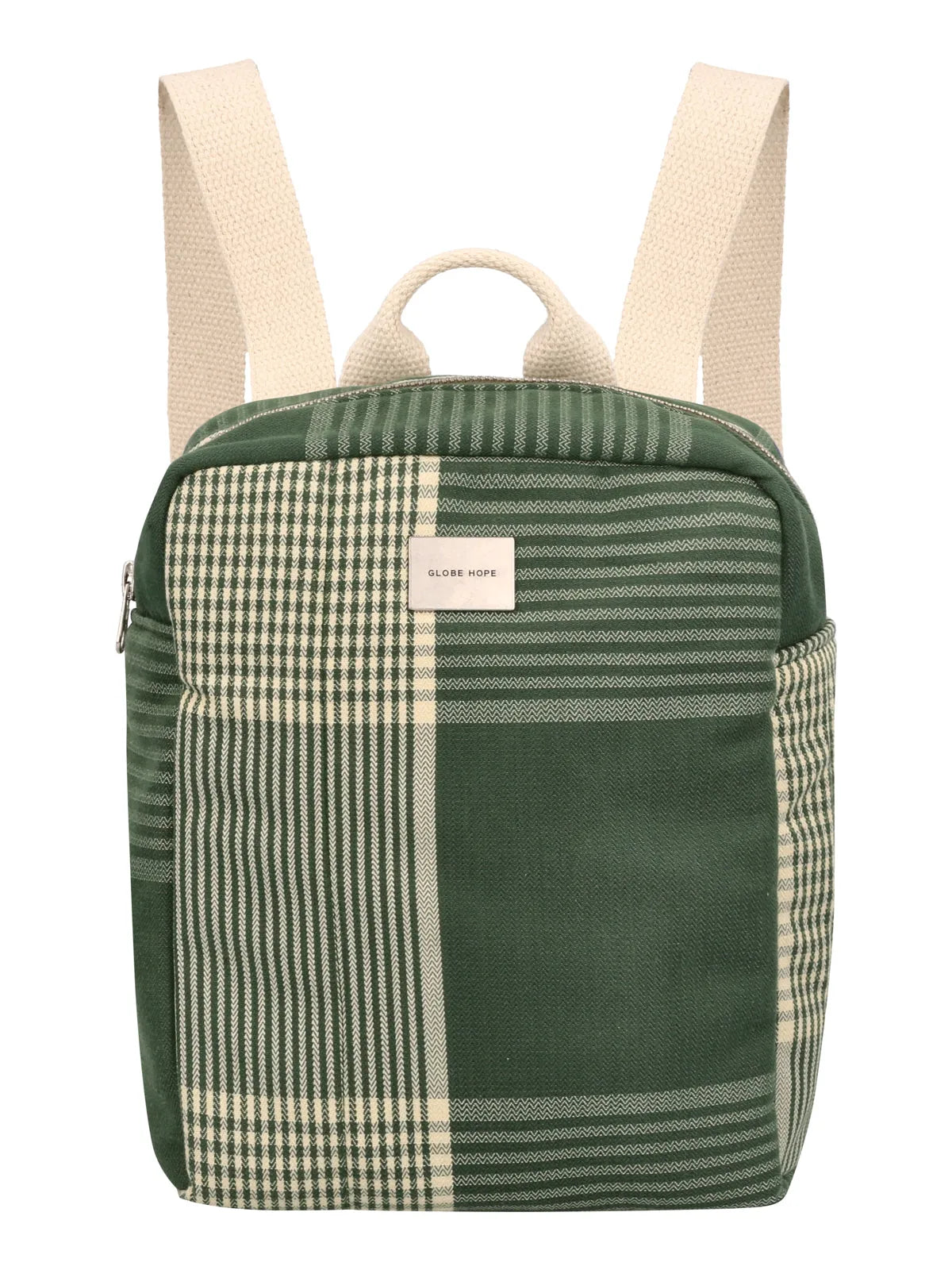 TAIGA Pikkureppu – vihreä tikattu kangas