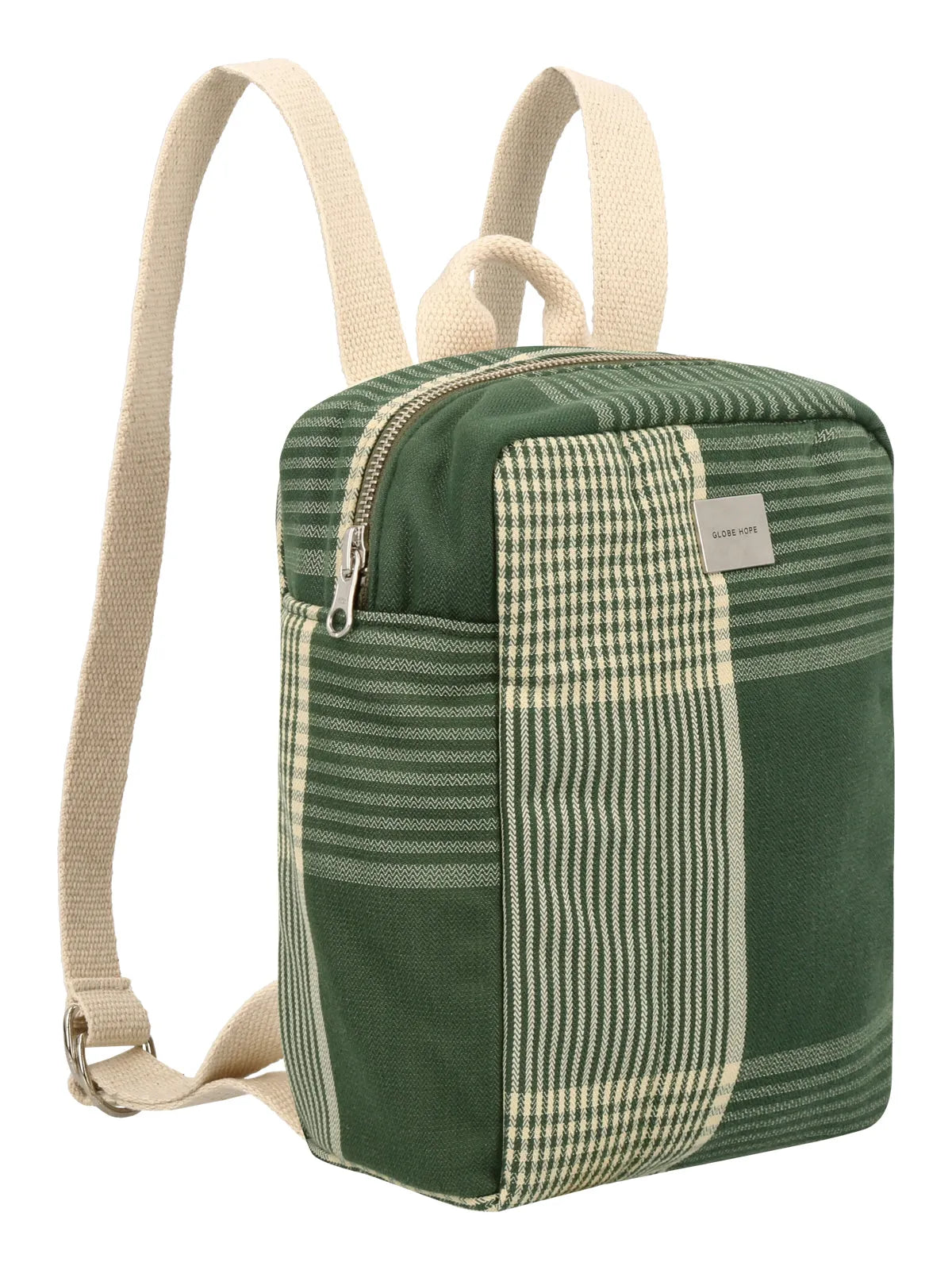 TAIGA Pikkureppu – vihreä tikattu kangas