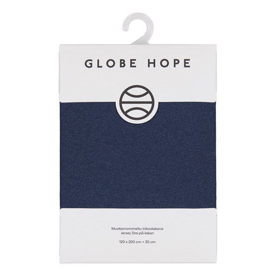 UUTTU fitted sheet, navy blue