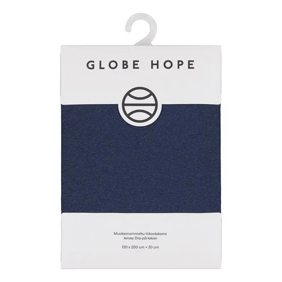 UUTTU fitted sheet, navy blue