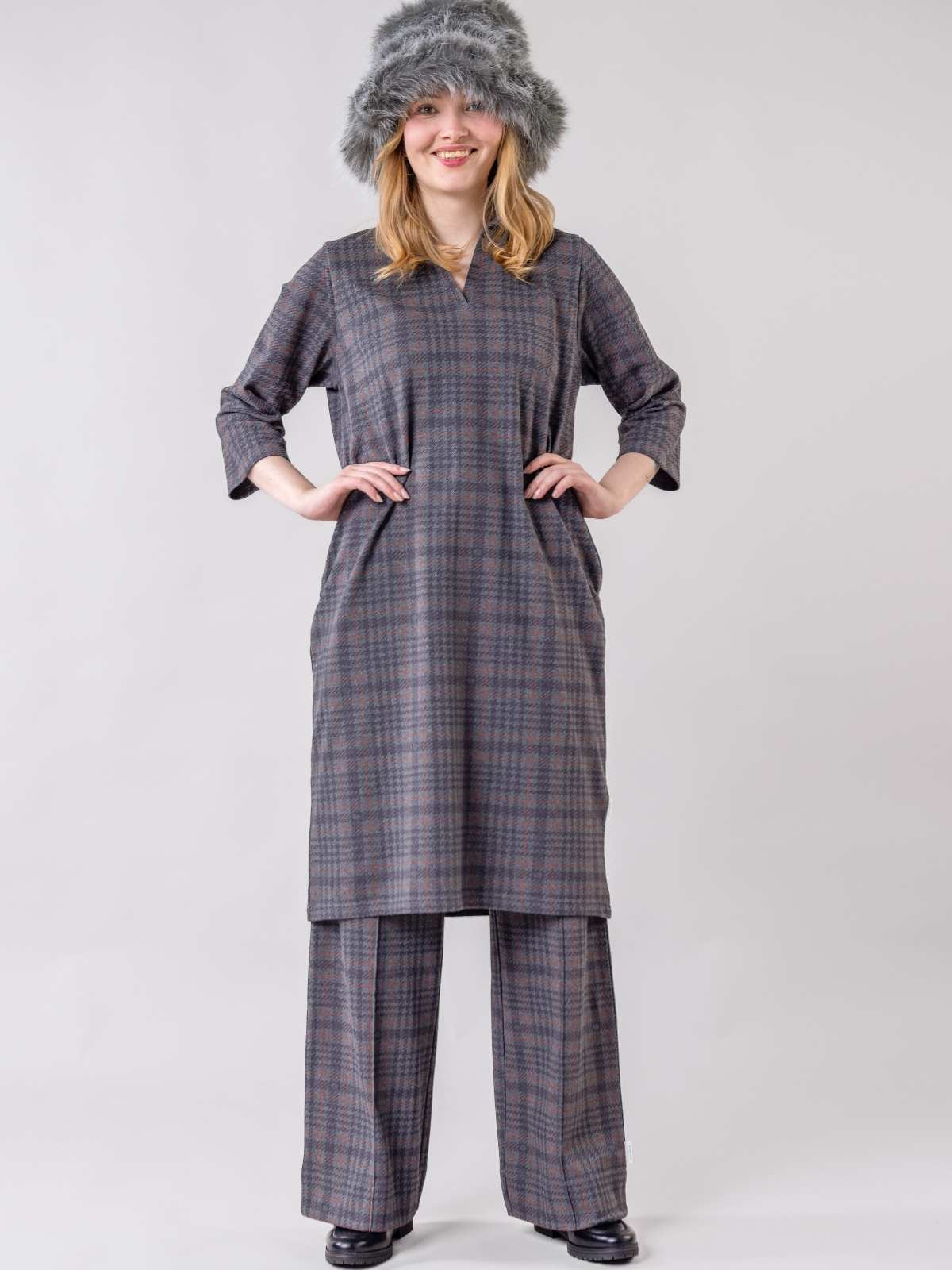 VALKAMA mekko, grey melange