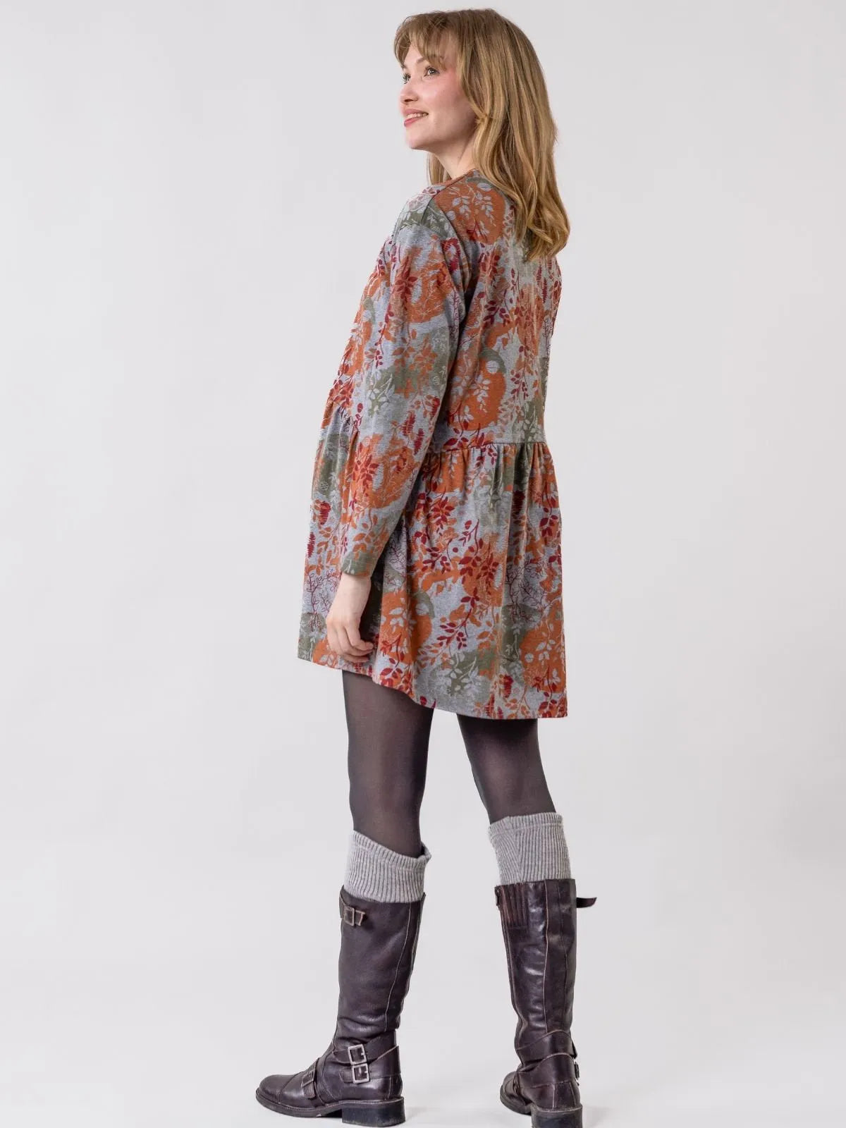 Globe Hope, Sinervä tunika, mecca oranssi harmaa meleerattu, sivukuva.