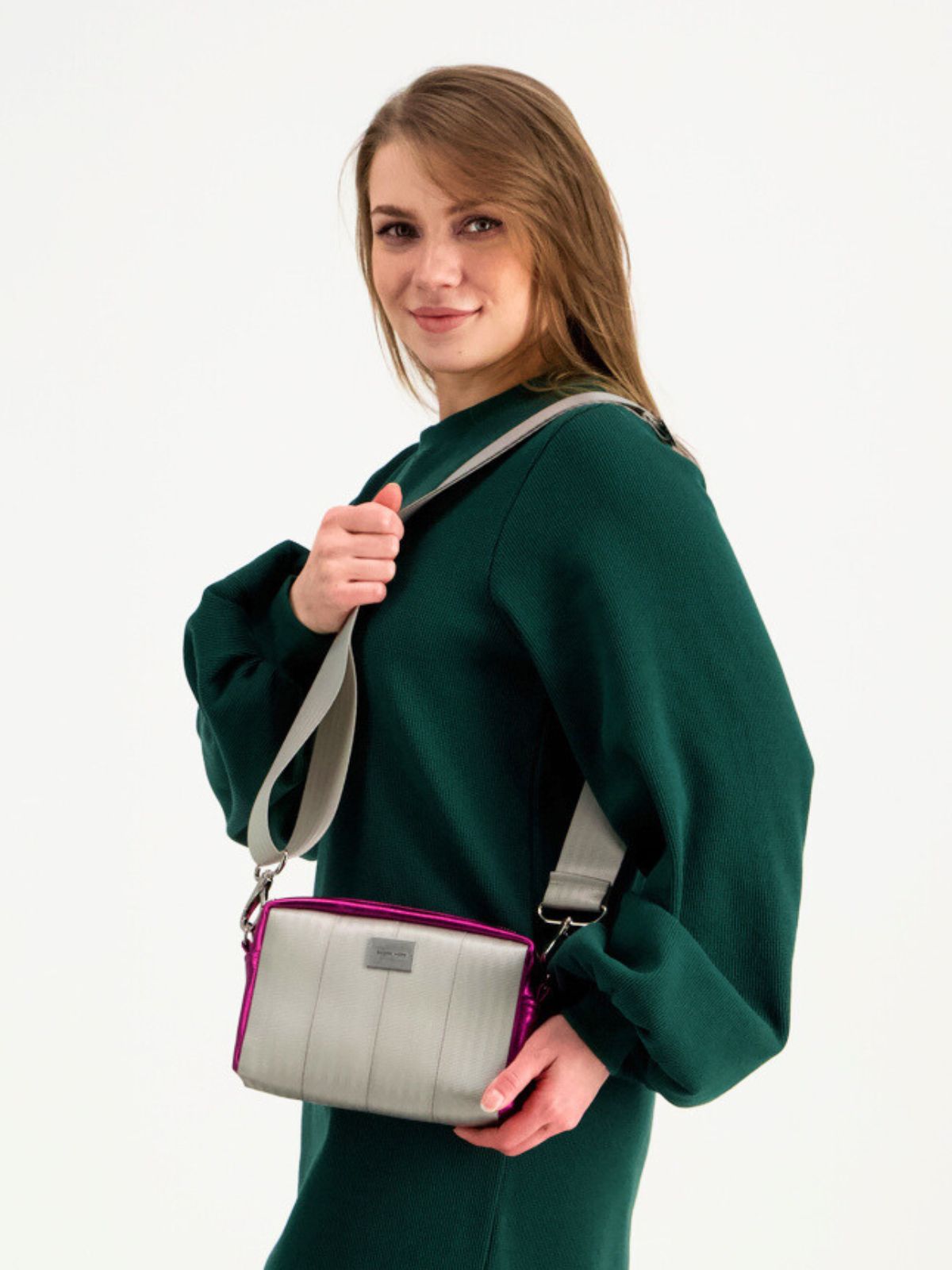 UTU bag, fuchsia / pearl grey