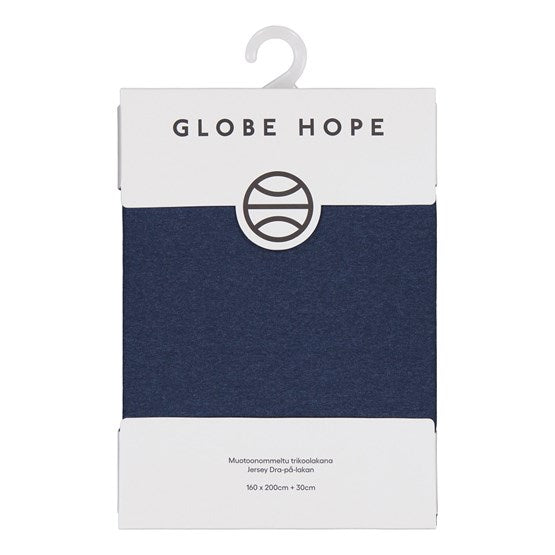 UUTTU fitted sheet, navy blue