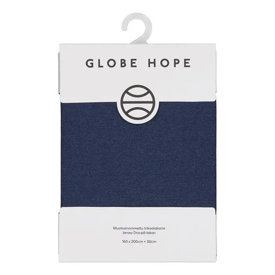 UUTTU fitted sheet, navy blue